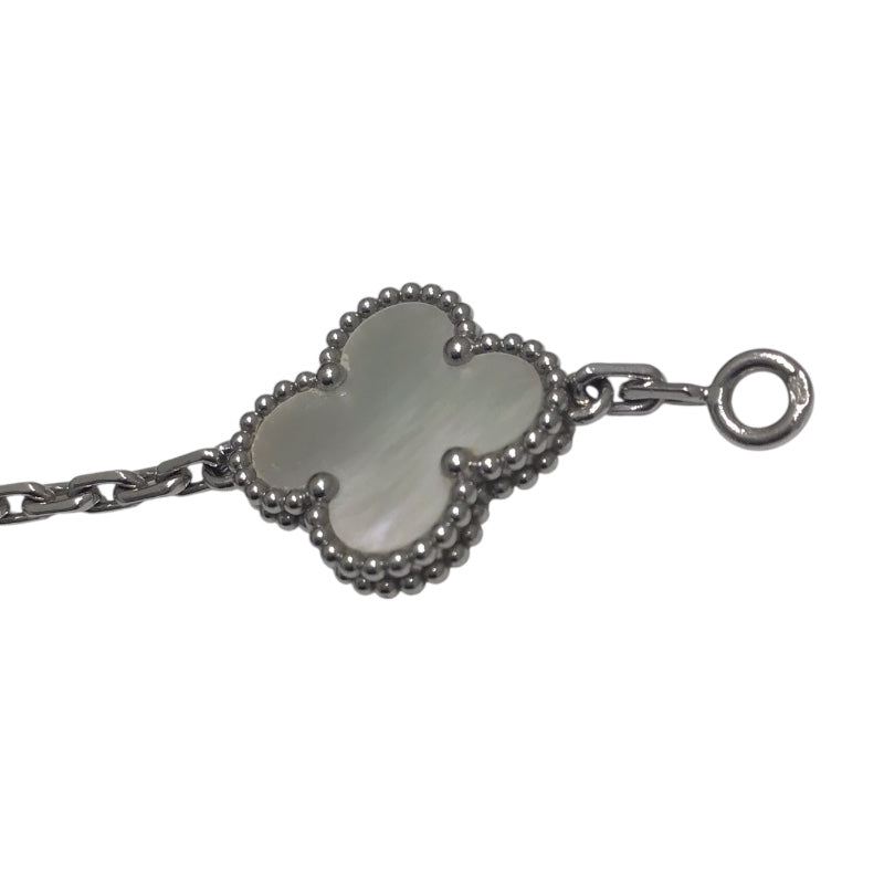ヴァンクリーフ＆アーペル Van Cleef & Arpels ヴィンテージアルハンブラ 5PブレスMOP ホワイトゴールド 750WG　MOP ジュエリー