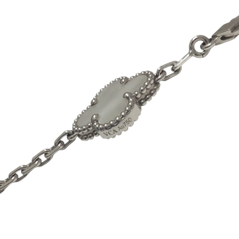 ヴァンクリーフ＆アーペル Van Cleef & Arpels ヴィンテージアルハンブラ 5PブレスMOP ホワイトゴールド 750WG　MOP ジュエリー