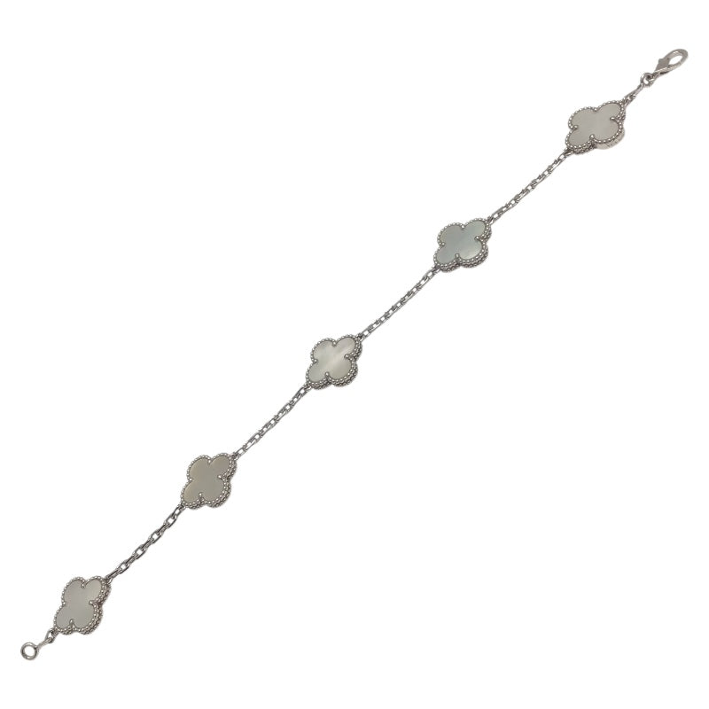 ヴァンクリーフ＆アーペル Van Cleef & Arpels ヴィンテージアルハンブラ 5PブレスMOP ホワイトゴールド 750WG　MOP ジュエリー