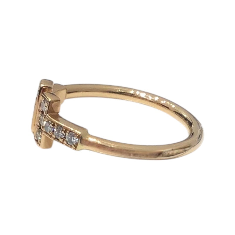 ティファニー TIFFANY＆CO Tワイヤーダイヤリング ピンクゴールド AU750 ジュエリー