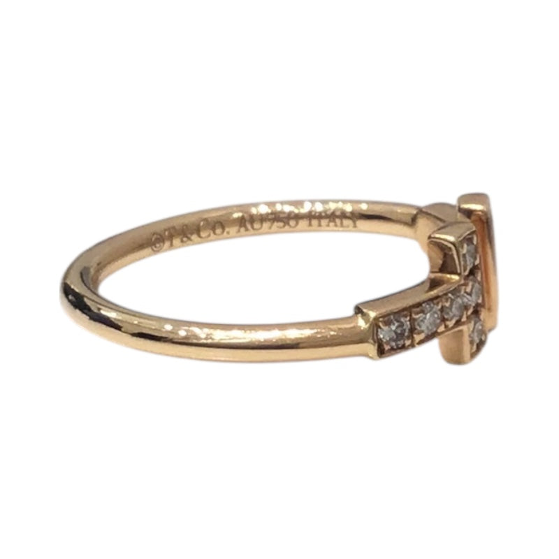 ティファニー TIFFANY＆CO Tワイヤーダイヤリング ピンクゴールド AU750 ジュエリー