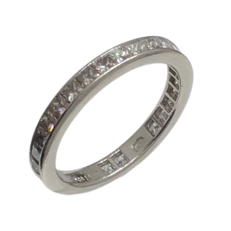 ハリーウィンストン HARRY WINSTON プリンセスカット チャネルセッティング ダイヤリング プラチナ Pt950/ダイヤモンド ジュエリー