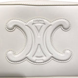 セリーヌ CELINE キュイルトリオンフ　カメラバック 199183 ホワイト・ゴールド金具 カーフ カーフ レディース ショルダーバッグ