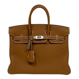 エルメス HERMES バーキン25 W刻 ゴールド シルバー金具 トゴ レディース ハンドバッグ