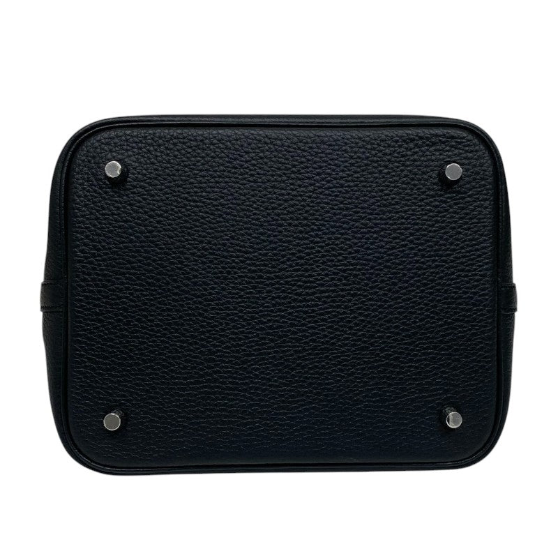 エルメス HERMES ピコタンロックMM W刻 ブラック シルバー金具 トリヨン レディース トートバッグ