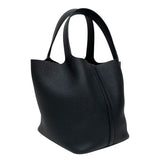 エルメス HERMES ピコタンロックMM W刻 ブラック シルバー金具 トリヨン レディース トートバッグ