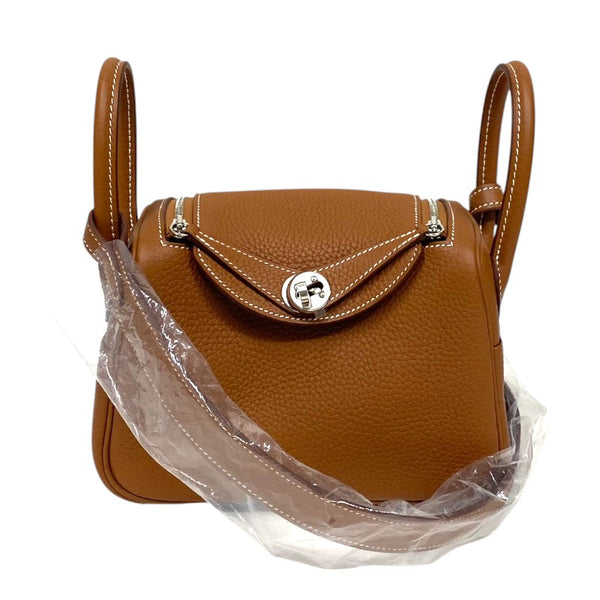 エルメス HERMES リンディミニ W刻 ゴールド シルバー金具 トリヨン レディース ショルダーバッグ