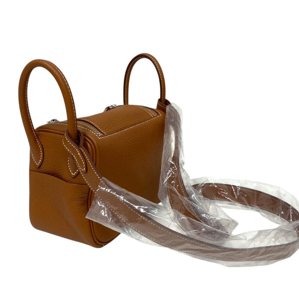エルメス HERMES リンディミニ W刻 ゴールド シルバー金具 トリヨン レディース ショルダーバッグ