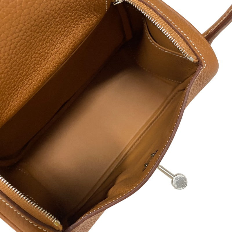 エルメス HERMES リンディミニ W刻 ゴールド シルバー金具 トリヨン レディース ショルダーバッグ