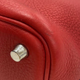 エルメス HERMES ピコタンロックPM □R刻 ルージュザック シルバー金具 トリヨン レディース トートバッグ