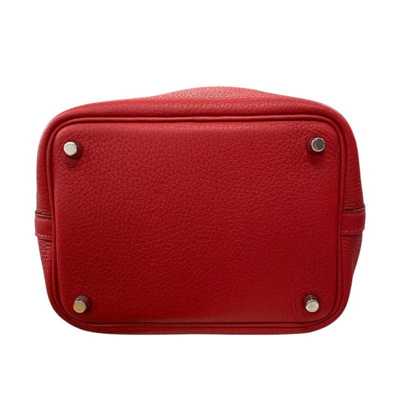 エルメス HERMES ピコタンロックPM □R刻 ルージュザック シルバー金具 トリヨン レディース トートバッグ