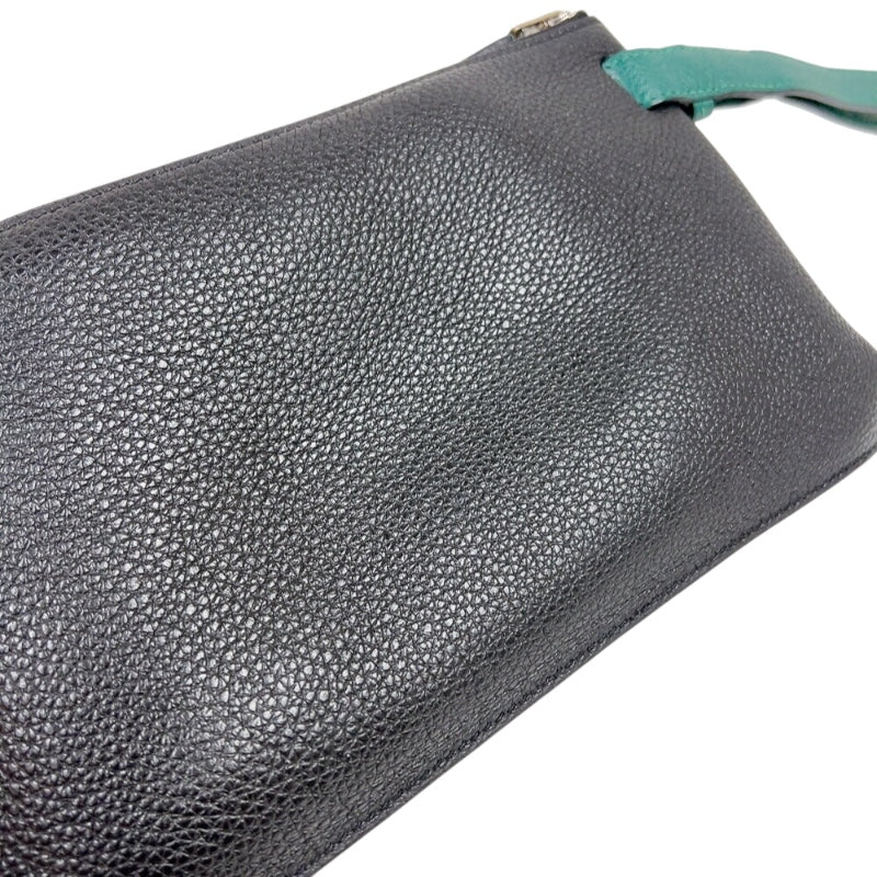 エルメス HERMES カバヴェルティージュ24 D刻印　(2019年製) グリペール/ブラック/ヴェルティゴ　シルバー金具 トゴ レディース クラッチバッグ