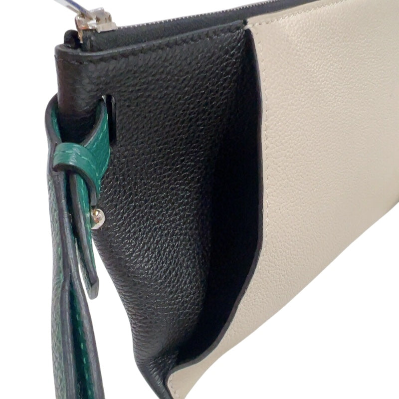 エルメス HERMES カバヴェルティージュ24 D刻印　(2019年製) グリペール/ブラック/ヴェルティゴ　シルバー金具 トゴ レディース クラッチバッグ