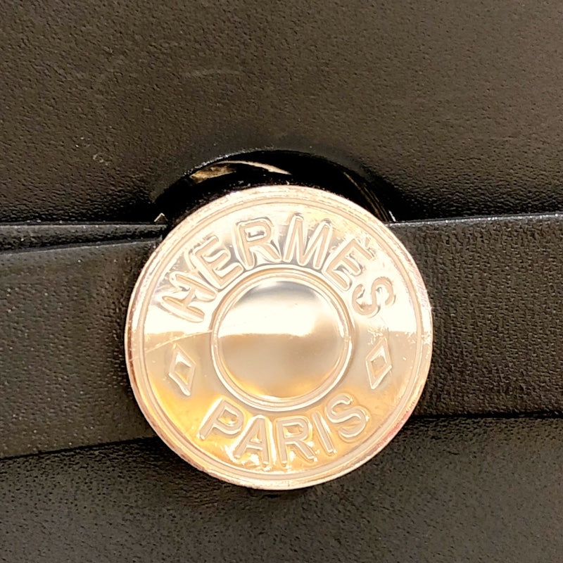 エルメス HERMES エールバッグジップMM D刻 ブルー・ブラック トワル・ハンター ユニセックス ショルダーバッグ