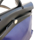 エルメス HERMES エールバッグジップMM D刻 ブルー・ブラック トワル・ハンター ユニセックス ショルダーバッグ