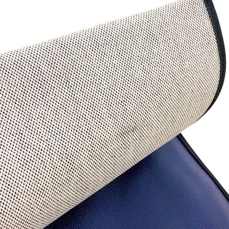 エルメス HERMES エールバッグジップMM D刻 ブルー・ブラック トワル・ハンター ユニセックス ショルダーバッグ