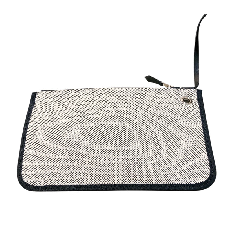 エルメス HERMES エールバッグジップMM D刻 ブルー・ブラック トワル・ハンター ユニセックス ショルダーバッグ