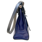 エルメス HERMES エールバッグジップMM D刻 ブルー・ブラック トワル・ハンター ユニセックス ショルダーバッグ