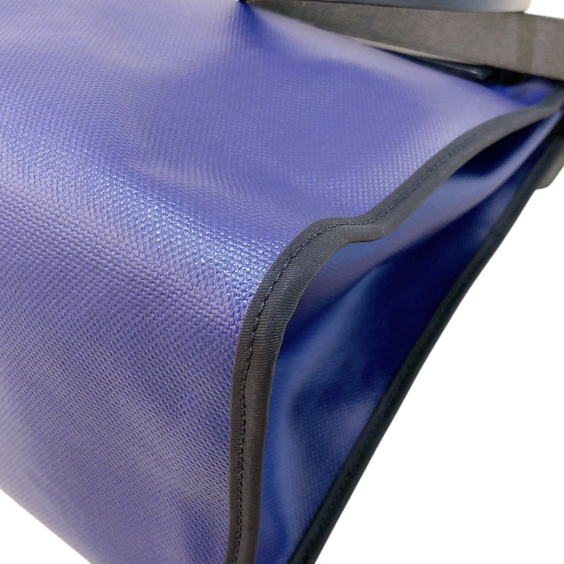 エルメス HERMES エールバッグジップMM D刻 ブルー・ブラック トワル・ハンター ユニセックス ショルダーバッグ