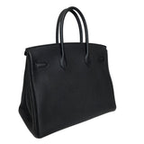 エルメス HERMES バーキン35 B刻 ブラック シルバー金具 トゴ レディース ハンドバッグ