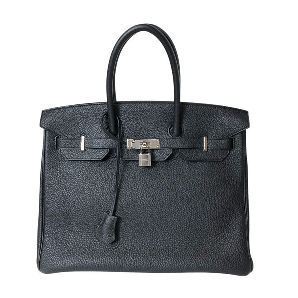 エルメス HERMES バーキン35 B刻 ブラック シルバー金具 トゴ レディース ハンドバッグ