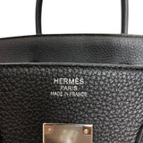 エルメス HERMES バーキン35 B刻 ブラック シルバー金具 トゴ レディース ハンドバッグ