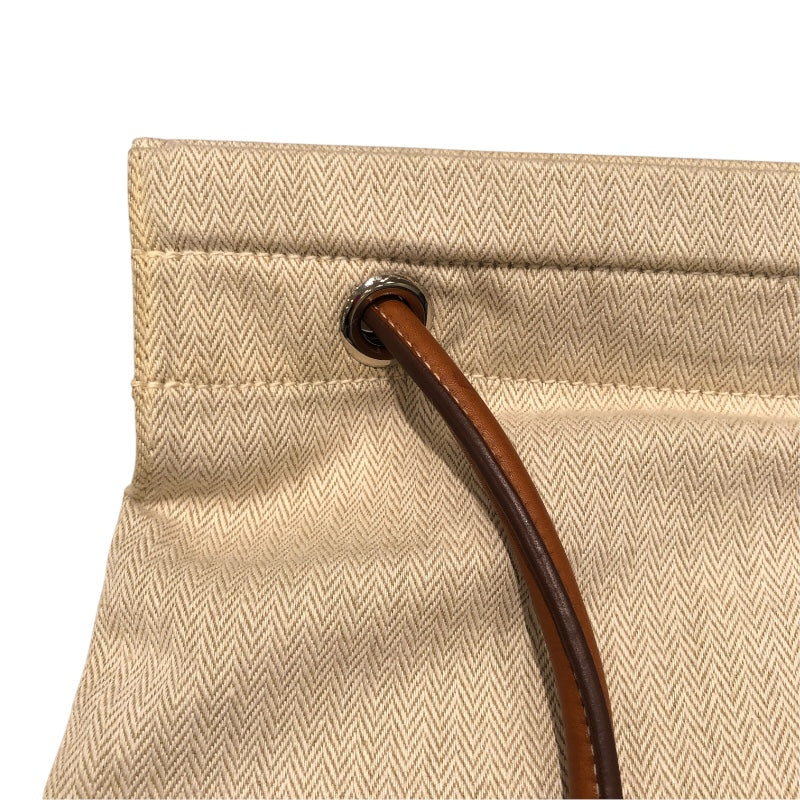 エルメス HERMES アリーヌMM □N刻 エクリュ・ゴールド トワル・スイフト レディース ショルダーバッグ