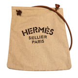 エルメス HERMES アリーヌMM □N刻 エクリュ・ゴールド トワル・スイフト レディース ショルダーバッグ