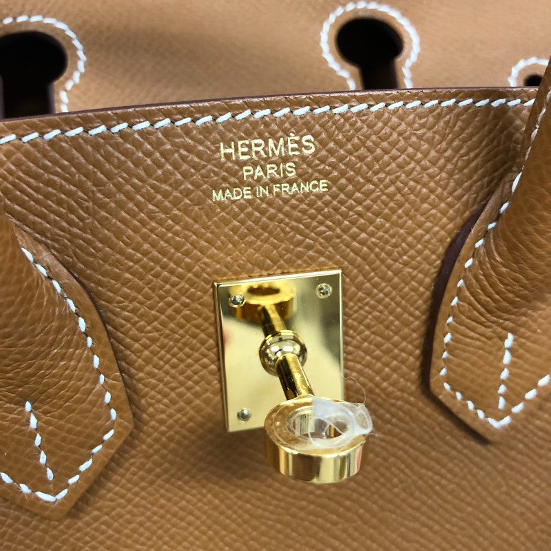 エルメス HERMES バーキン25セリエ W刻印 ゴールド ゴールド金具 ヴォーエプソン レディース ハンドバッグ
