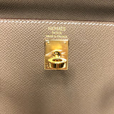 エルメス HERMES ケリー25 外縫い B刻 エトゥープ ゴールド金具 エプソン レディース ハンドバッグ