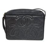 シャネル CHANEL トリプルココマークレザーショルダーバッグ キャビア レディース ショルダーバッグ