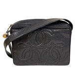 シャネル CHANEL トリプルココマークレザーショルダーバッグ キャビア レディース ショルダーバッグ