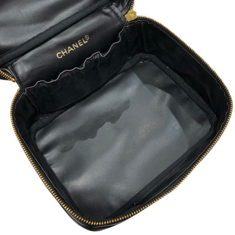シャネル CHANEL ビコローレ　バニティバッグ A01618 ブラック/GD ラム レディース ポーチ