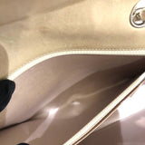 シャネル CHANEL ニュートラベルラインフラップバッグ A15285 ベージュ シルバー金具 ナイロンジャガード レディース ショルダーバッグ