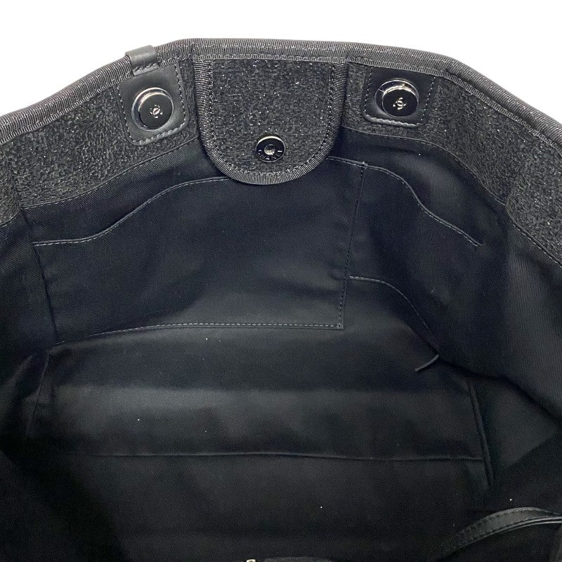 シャネル CHANEL ドーヴィル ラージ A66941 ブラック シルバー金具 ベロア/レザー レディース トートバッグ ショルダーバッグ