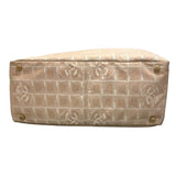 シャネル CHANEL ニュートラベルライントートMM A15991 ベージュ ナイロンジャガード レディース トートバッグ