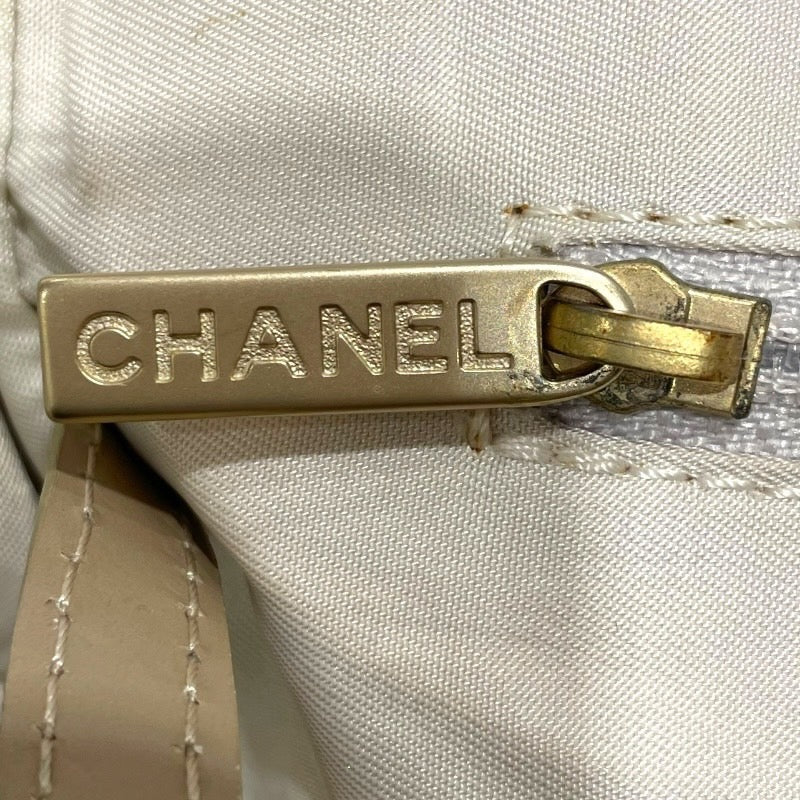 シャネル CHANEL ニュートラベルライントートMM A15991 ベージュ ナイロンジャガード レディース トートバッグ