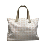 シャネル CHANEL ニュートラベルライントートMM A15991 ベージュ ナイロンジャガード レディース トートバッグ