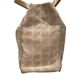 シャネル CHANEL ニュートラベルライントートMM A15991 ベージュ ナイロンジャガード レディース トートバッグ