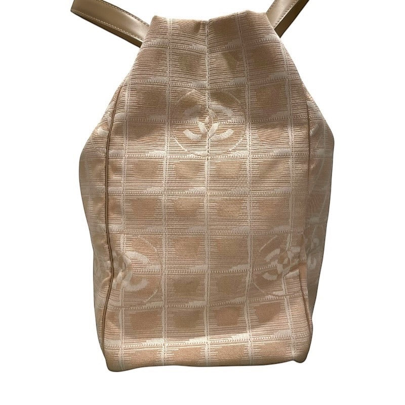 シャネル CHANEL ニュートラベルライントートMM A15991 ベージュ ナイロンジャガード レディース トートバッグ