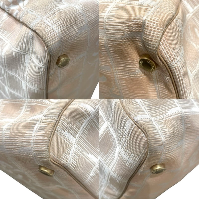 シャネル CHANEL ニュートラベルライントートMM A15991 ベージュ ナイロンジャガード レディース トートバッグ