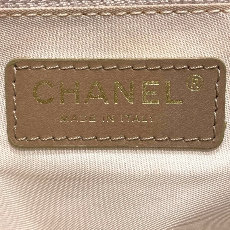 シャネル CHANEL ニュートラベルライントートMM A15991 ベージュ ナイロンジャガード レディース トートバッグ