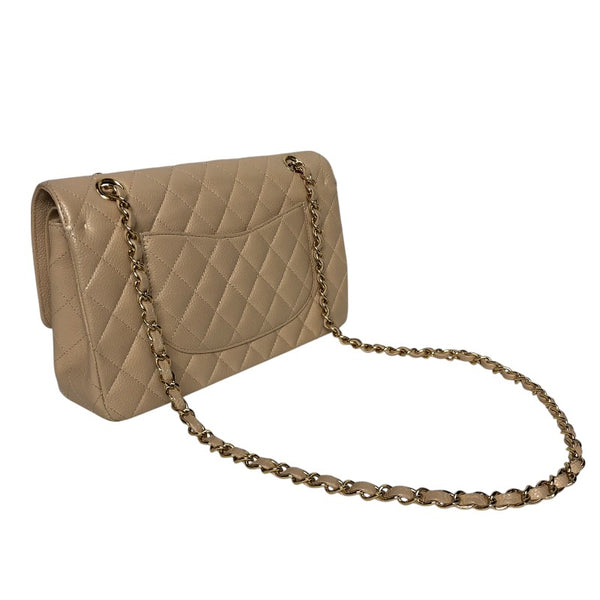 シャネル CHANEL マトラッセ25 A01112 15番台 ベージュ ゴールド金具 キャビアスキン レディース ショルダーバッグ