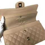 シャネル CHANEL マトラッセ25 A01112 15番台 ベージュ ゴールド金具 キャビアスキン レディース ショルダーバッグ