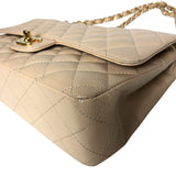 シャネル CHANEL マトラッセ25 A01112 15番台 ベージュ ゴールド金具 キャビアスキン レディース ショルダーバッグ