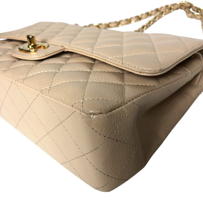 シャネル CHANEL マトラッセ25 A01112 15番台 ベージュ ゴールド金具 キャビアスキン レディース ショルダーバッグ