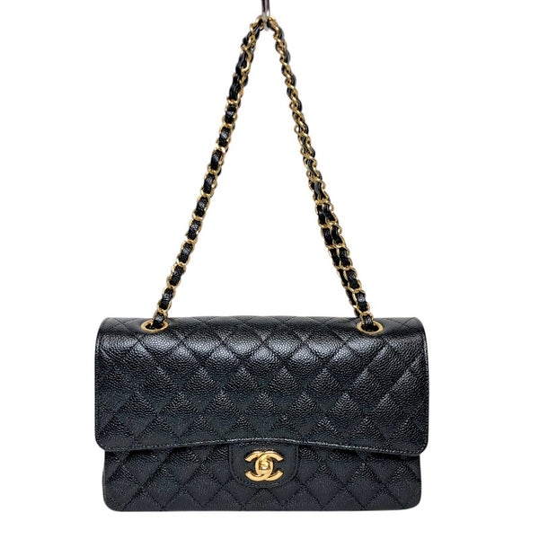 シャネル CHANEL マトラッセ25 A01112 ブラック ゴールド金具 キャビアスキン レディース ショルダーバッグ