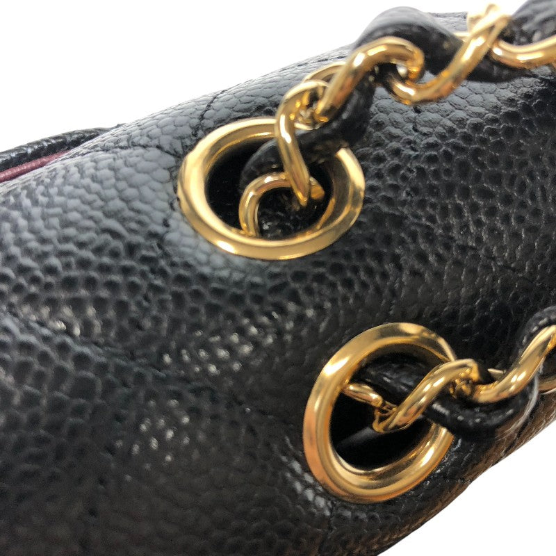 シャネル CHANEL マトラッセ25 A01112 ブラック ゴールド金具 キャビアスキン レディース ショルダーバッグ