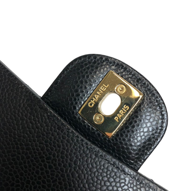 シャネル CHANEL マトラッセ25 A01112 ブラック ゴールド金具 キャビアスキン レディース ショルダーバッグ