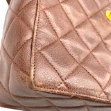 シャネル CHANEL マトラッセ レザーショルダーバッグ 4番台 ブラウン ゴールド金具 キャビアスキン レディース ショルダーバッグ